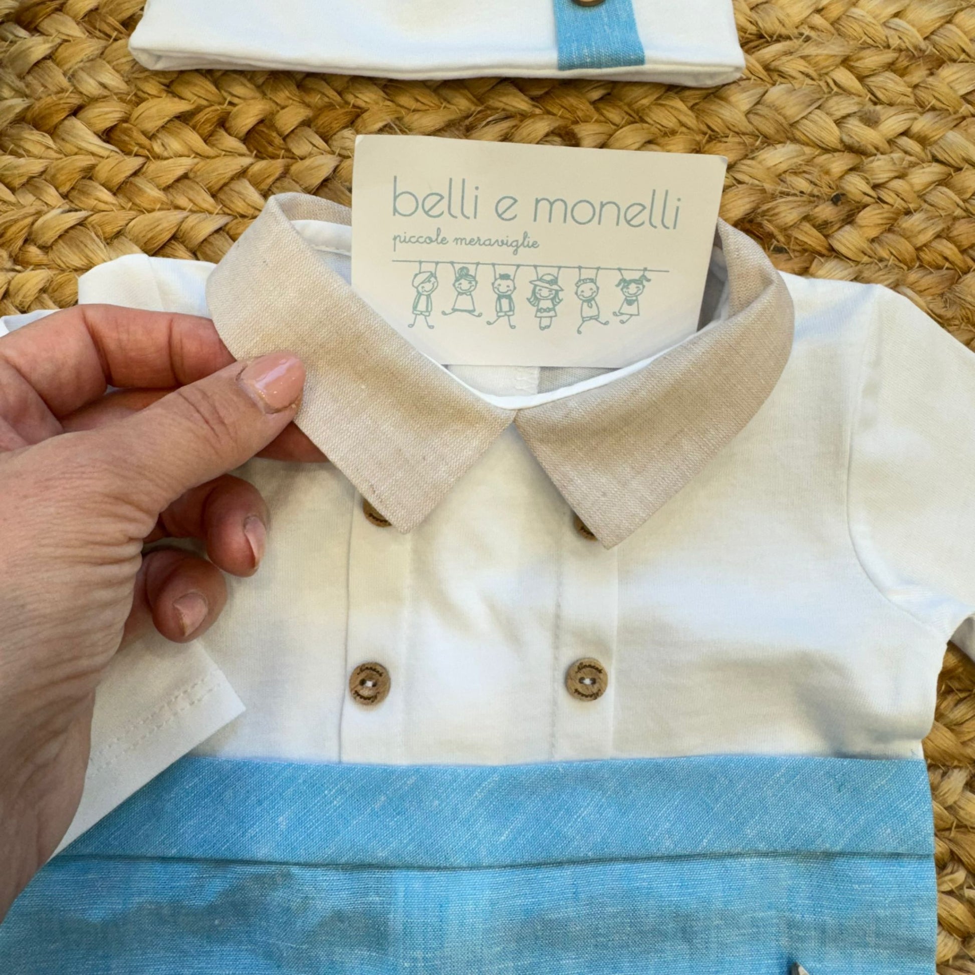 Copertina sfoderabile neonato cotone e lino con imbottitura