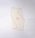 copertina neonata cuore beige in cotone e lana