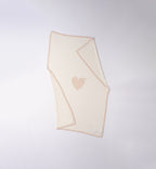 copertina neonata cuore beige in cotone e lana