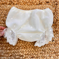 copri pannolino battesimo bimba avorio in tulle con pizzo