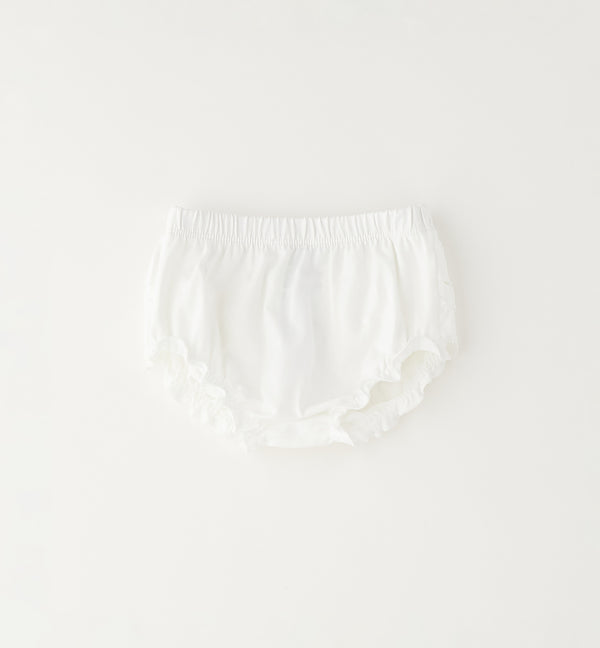 copri pannolino bimba cotone avorio con balze