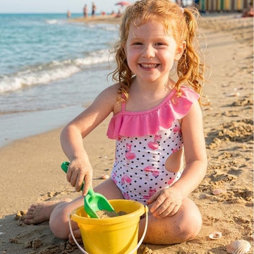 copricostume bambina in cotone leggero elegante