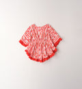 copricostume bimba cotone fantasia anguria e righe rosse