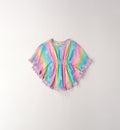 copricostume bimba cotone fantasia sirena multicolor