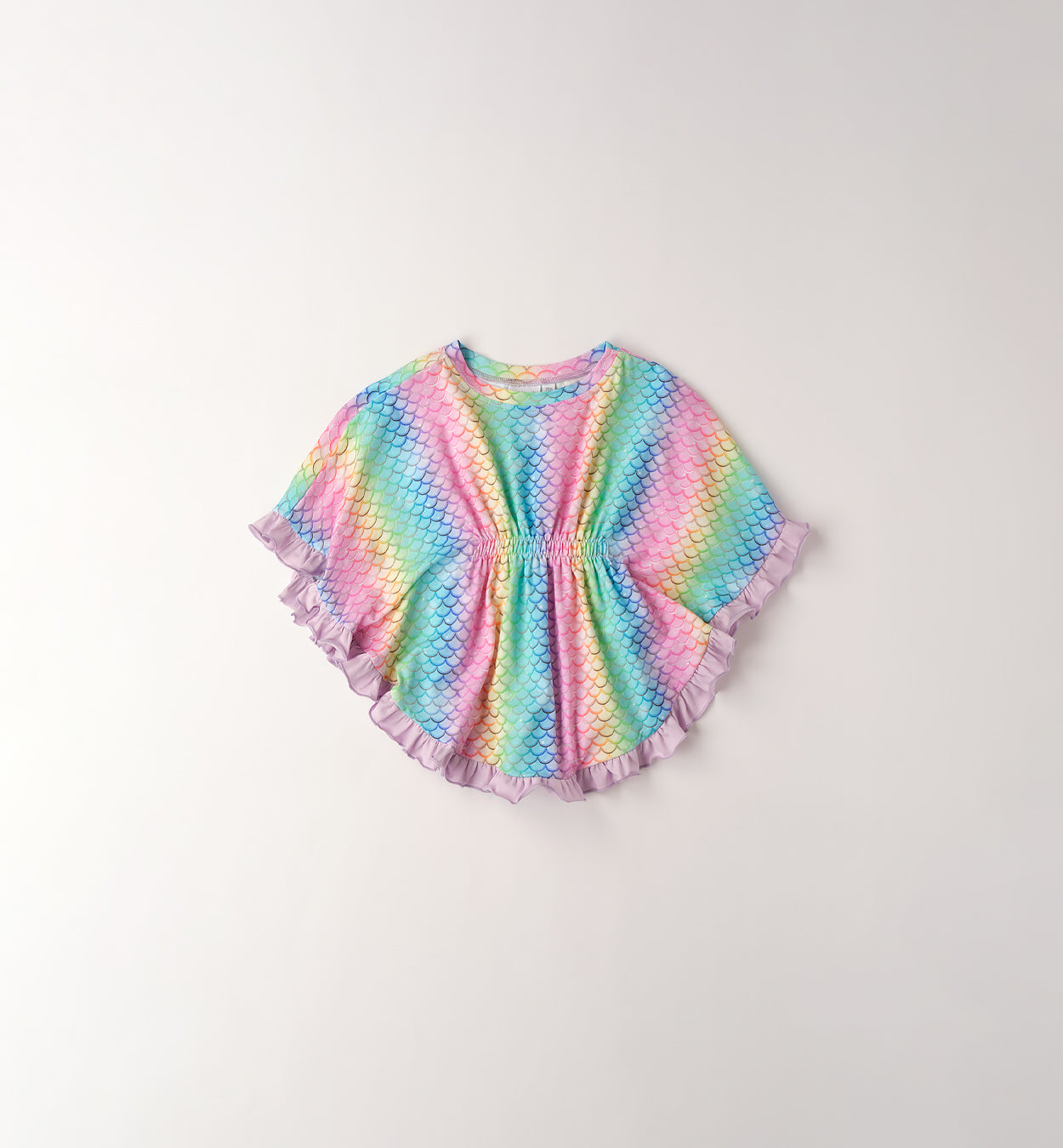 copricostume bimba cotone fantasia sirena multicolor