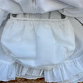 copripannolino bianco coordinato per abito battesimo bimba