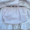 copripannolino rosa coordinato per abito battesimo bimba