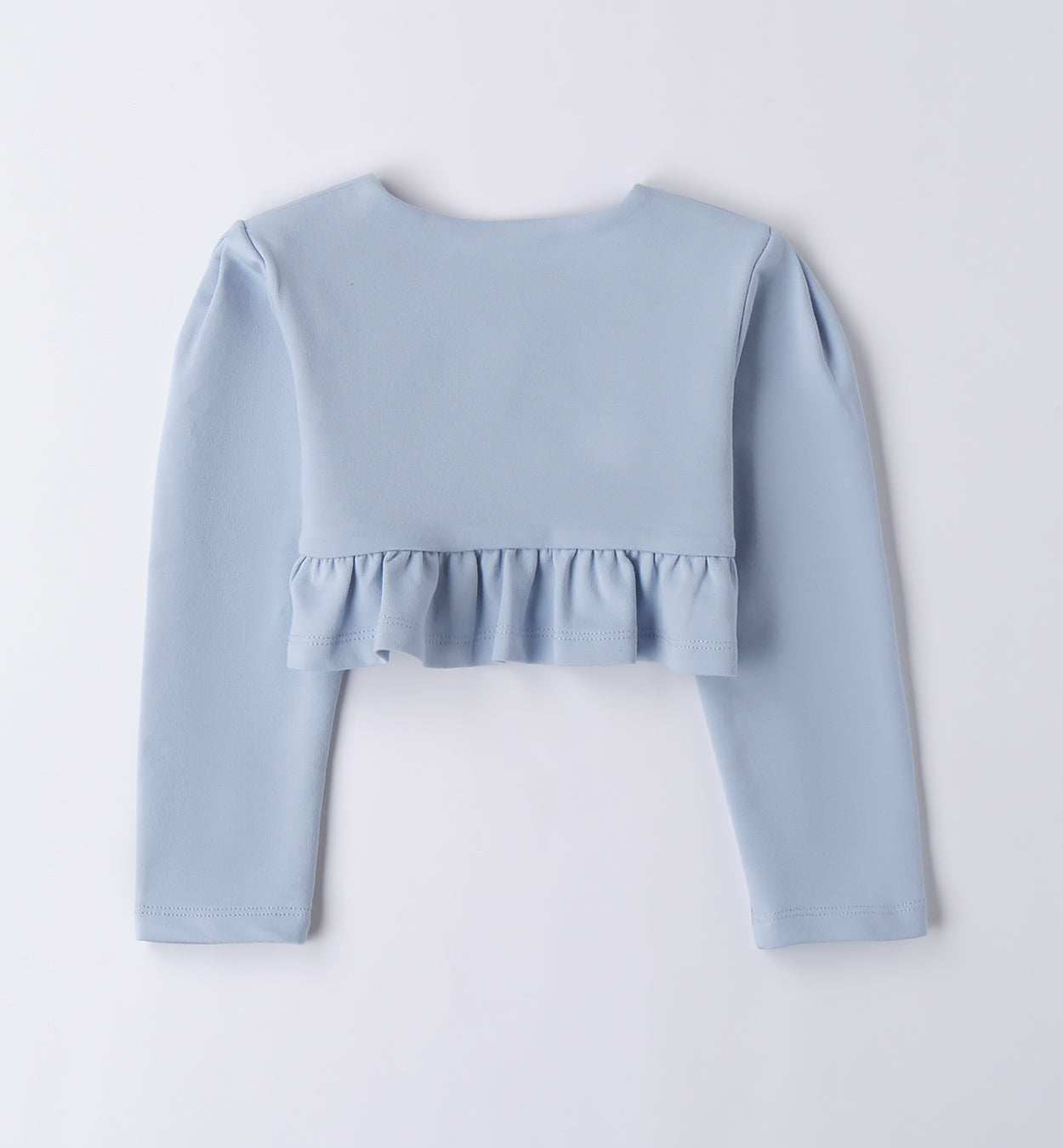 Completo bambina iDO con cuore paillettes e tulle azzurro

