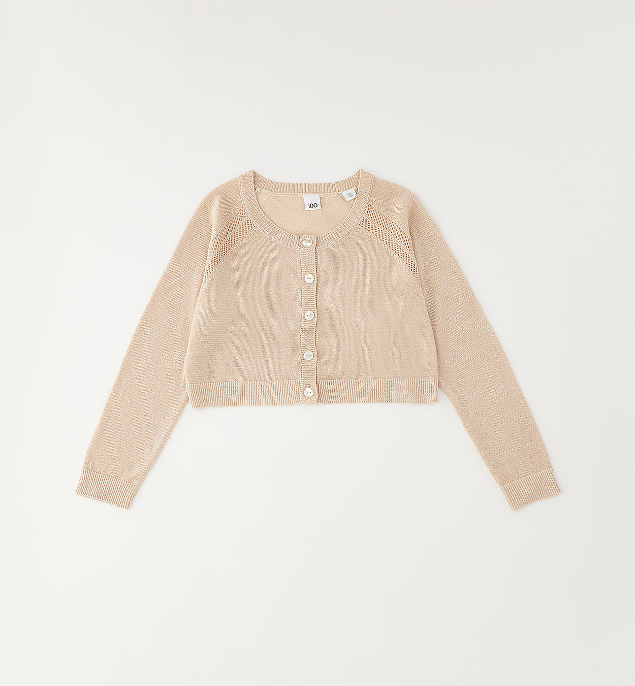 coprispalle bambina beige lurex elegante