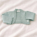 coprispalle battesimo bimba cotone verde acqua