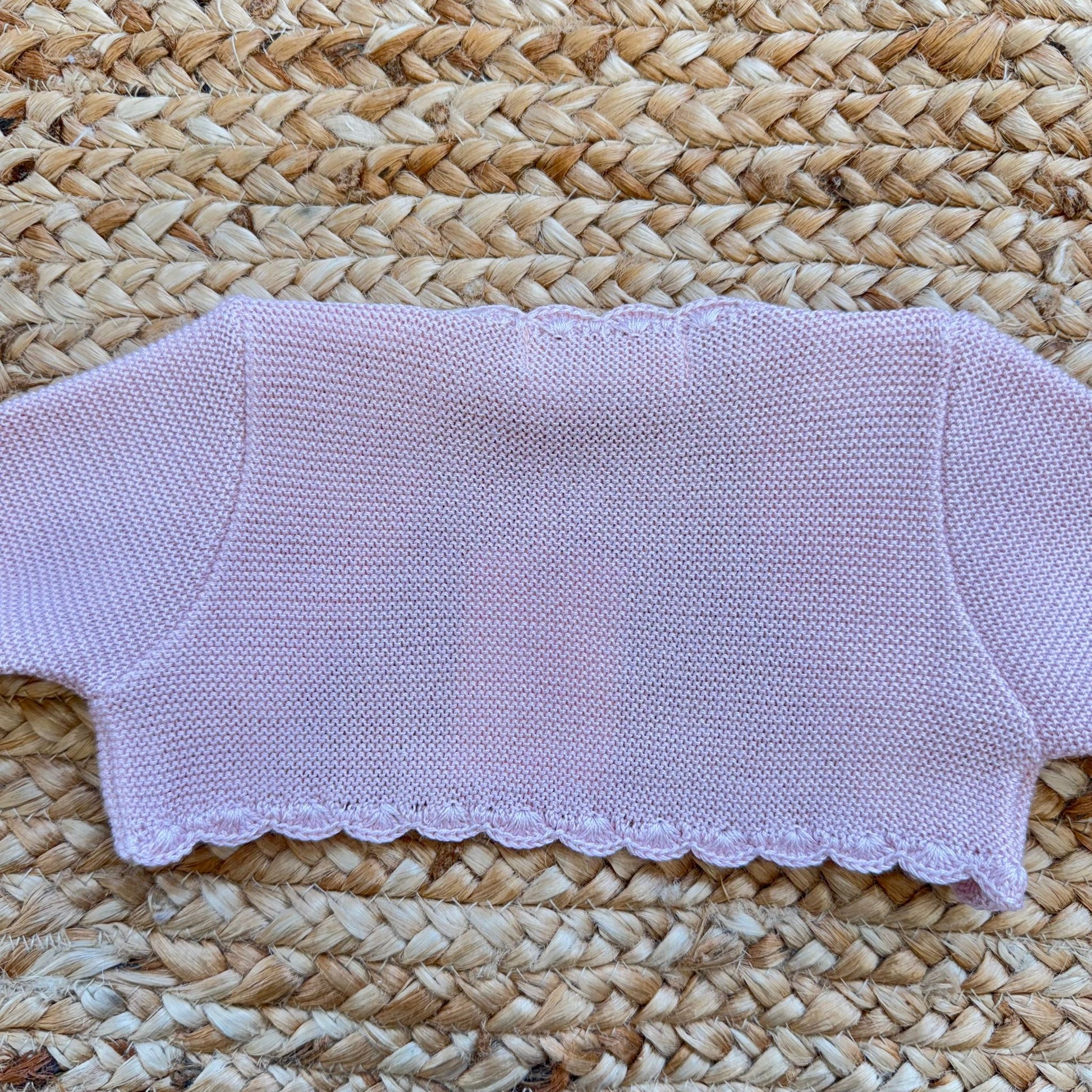 coprispalle elegante neonata lavorazione maglia rosa