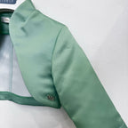 Coprispalle verde da cerimonia per bambina 