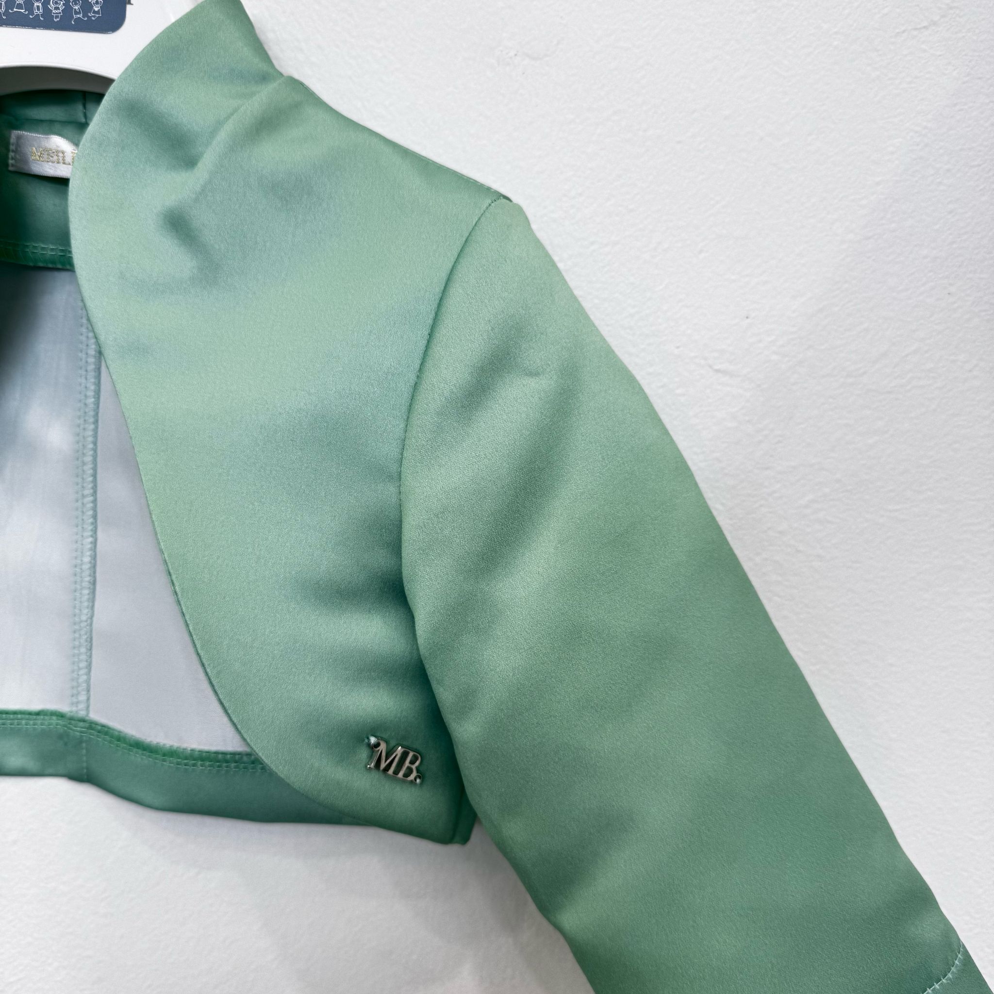 Coprispalle verde da cerimonia per bambina 