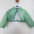 Coprispalle verde da cerimonia per bambina 