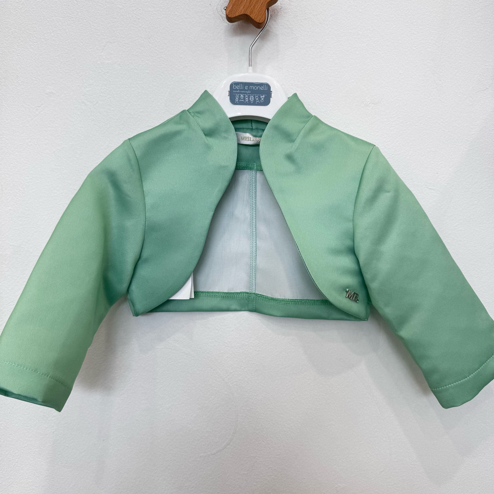 Coprispalle verde da cerimonia per bambina 