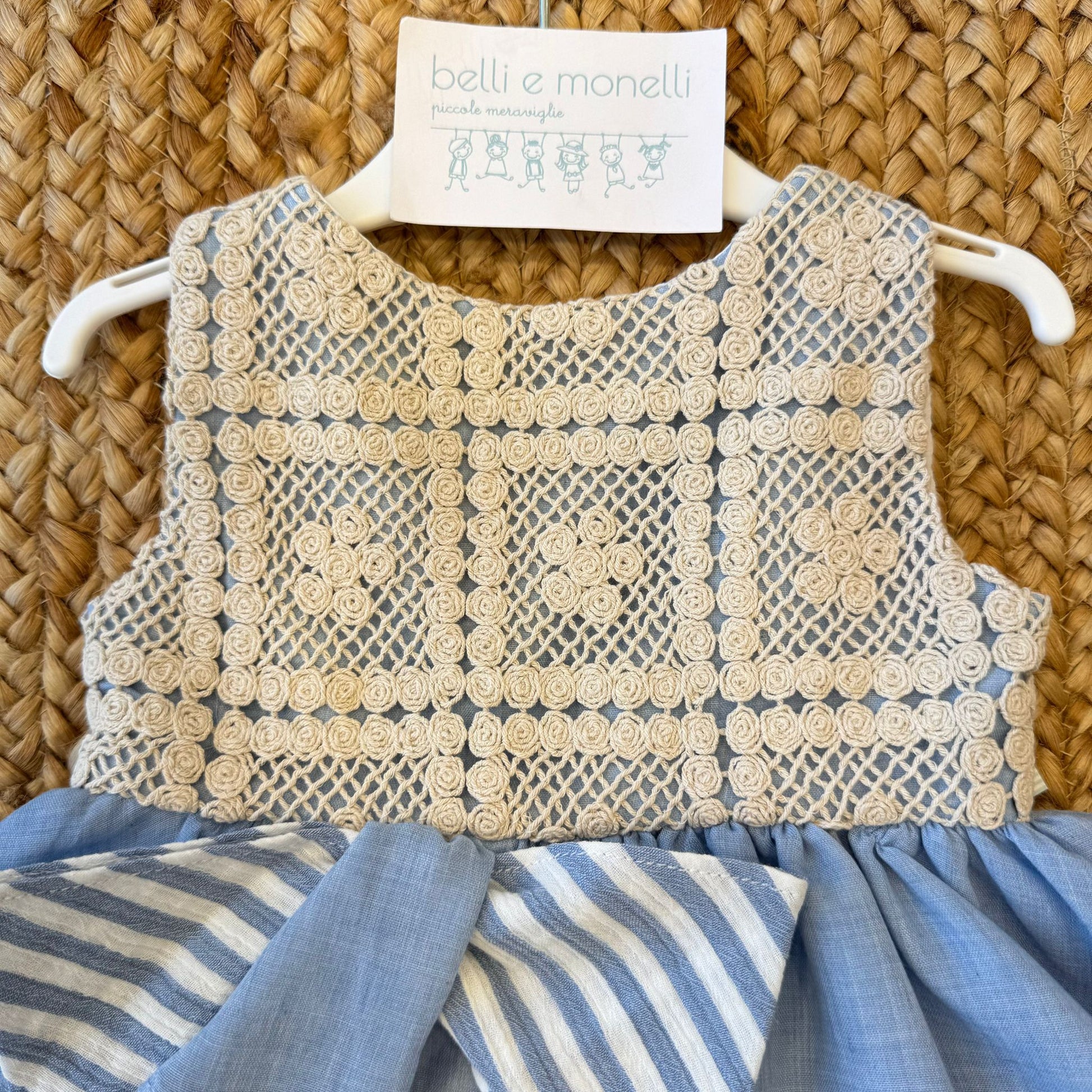 corpetto macrame abito bambina elegante