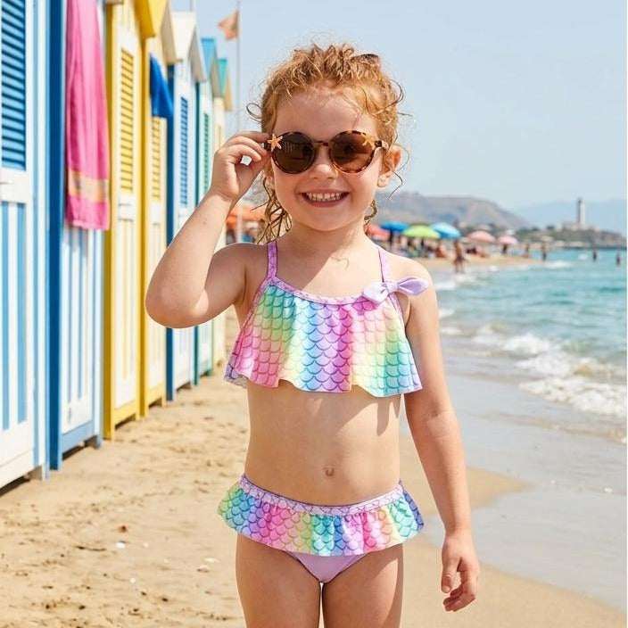 costume neonata elegante per mare e piscina