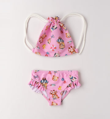 costume bimba slip rosa con ruches fantasia orsetti