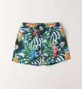 costume bimbo boxer fantasia tropicale con foglie e surf