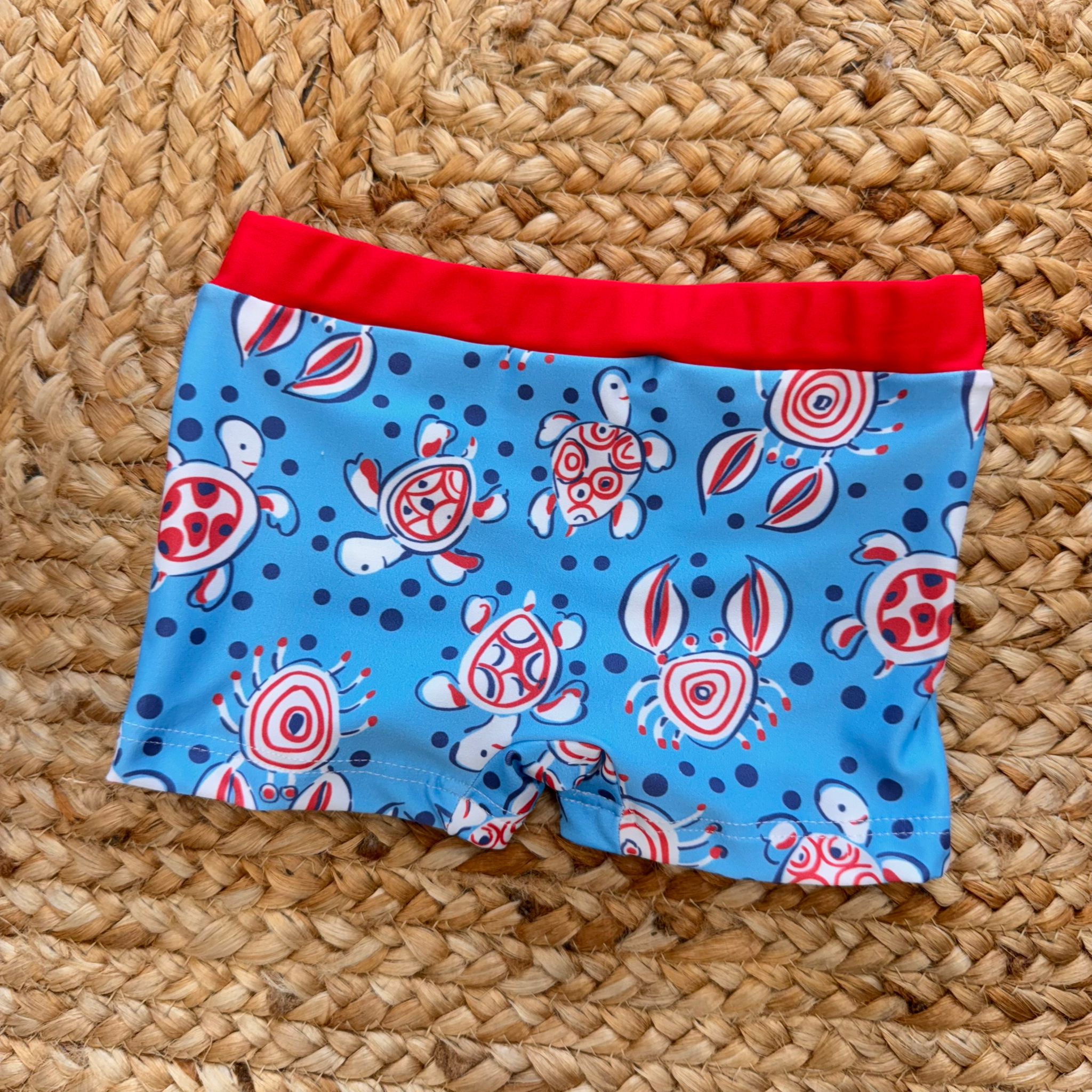 Costume mare bambino tartarughe e granchio con t-shirt estiva