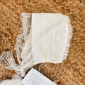 cuffietta coordinata abito battesimo bimba con ricamo e pizzo