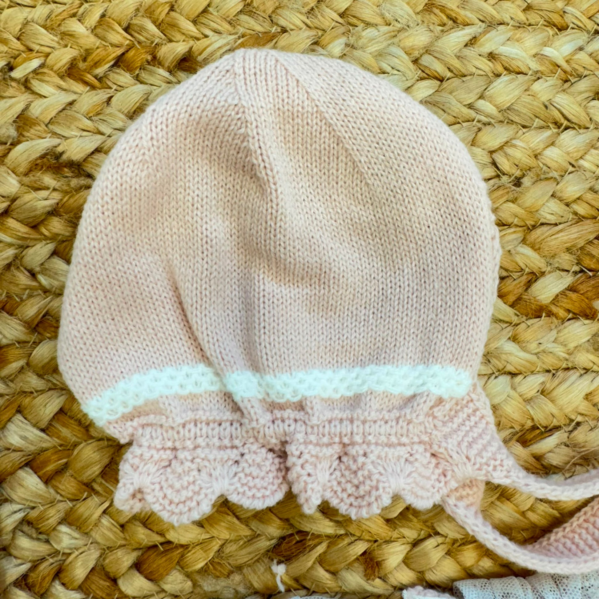 Set nascita neonata rosa antico Juliana con copertina, maglia, ghettina e cuffietta