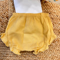 culotte gialla pagliaccetto bimba