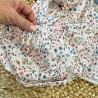 culotte coordinata con fantasia floreale per neonata