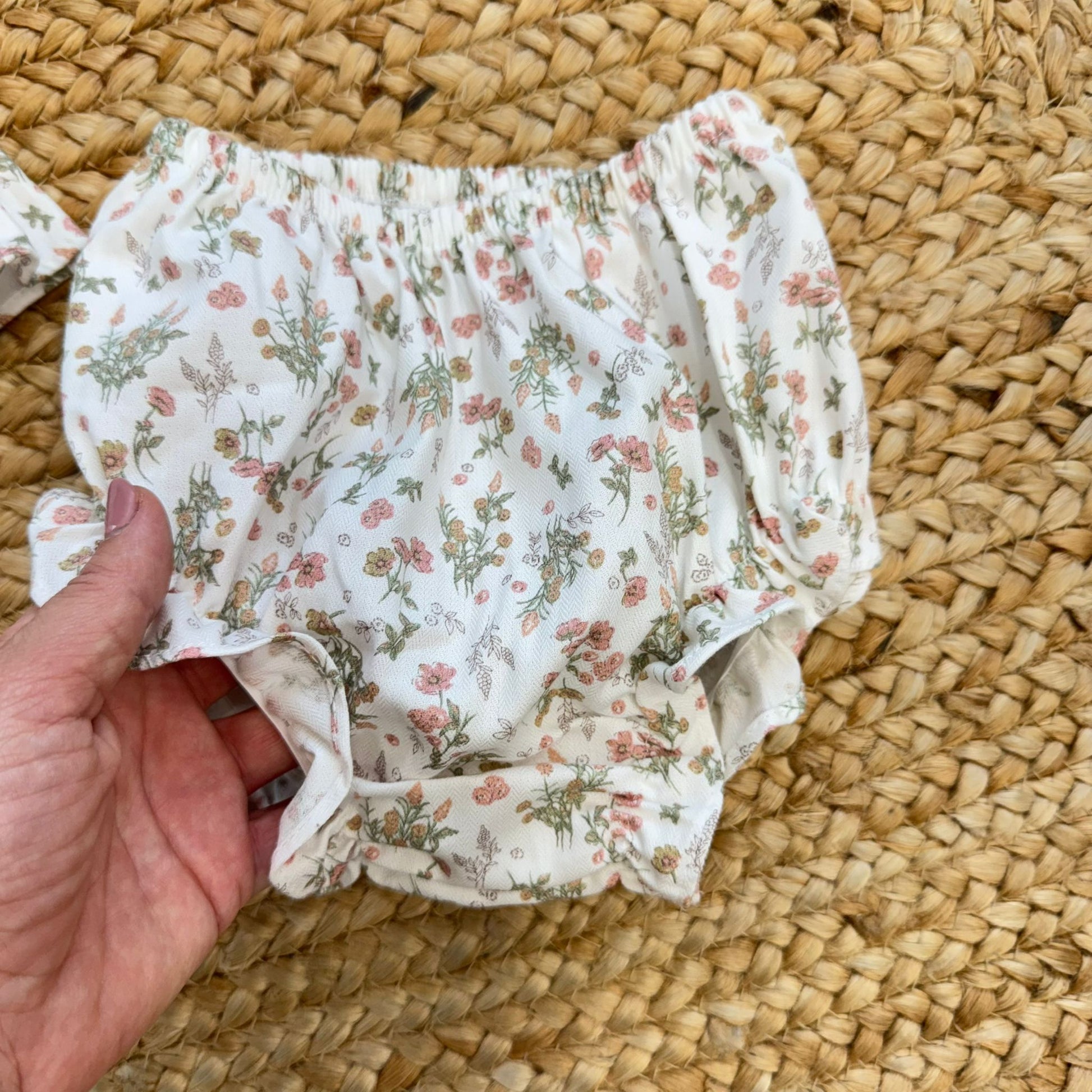 culotte floreale coordinata abitino bambina
