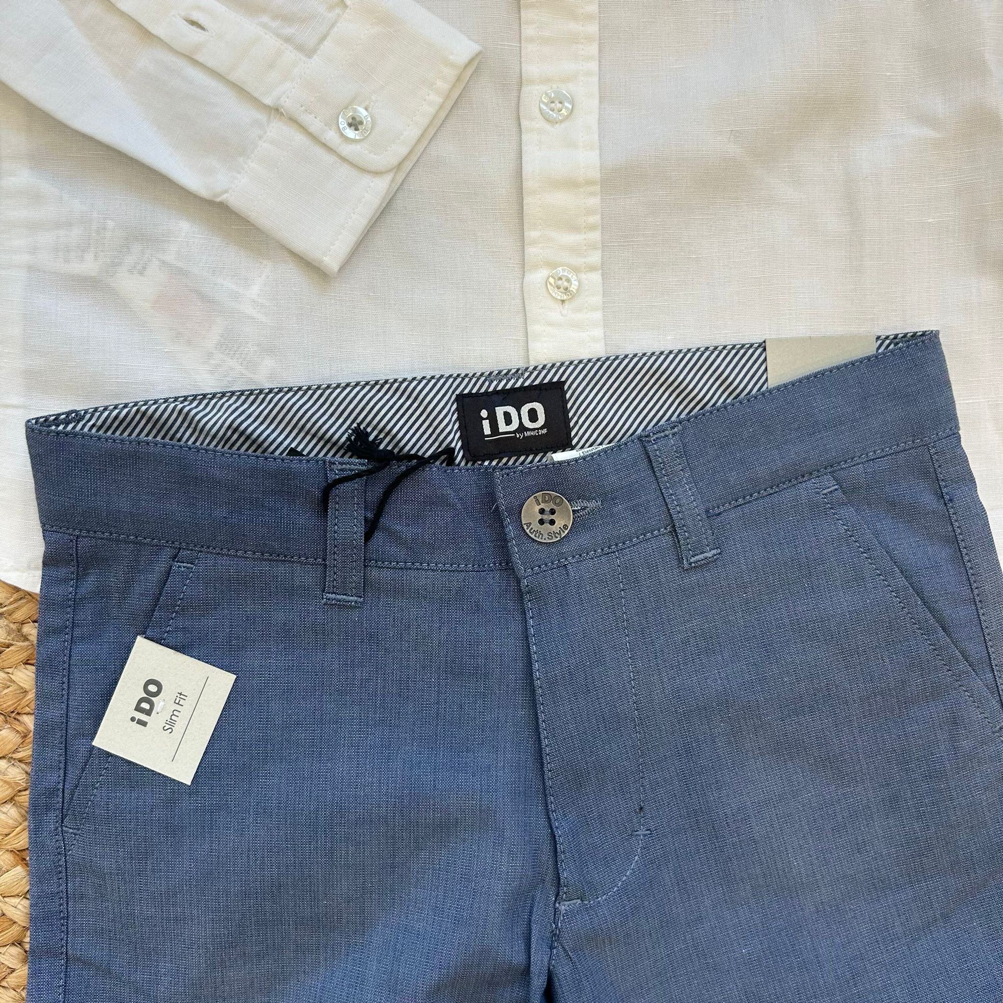 COMPLETO ELEGANTE CAMICIA E PANTALONE BLU