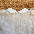 ABITO BIANCO ARGENTO CON COLLETTO