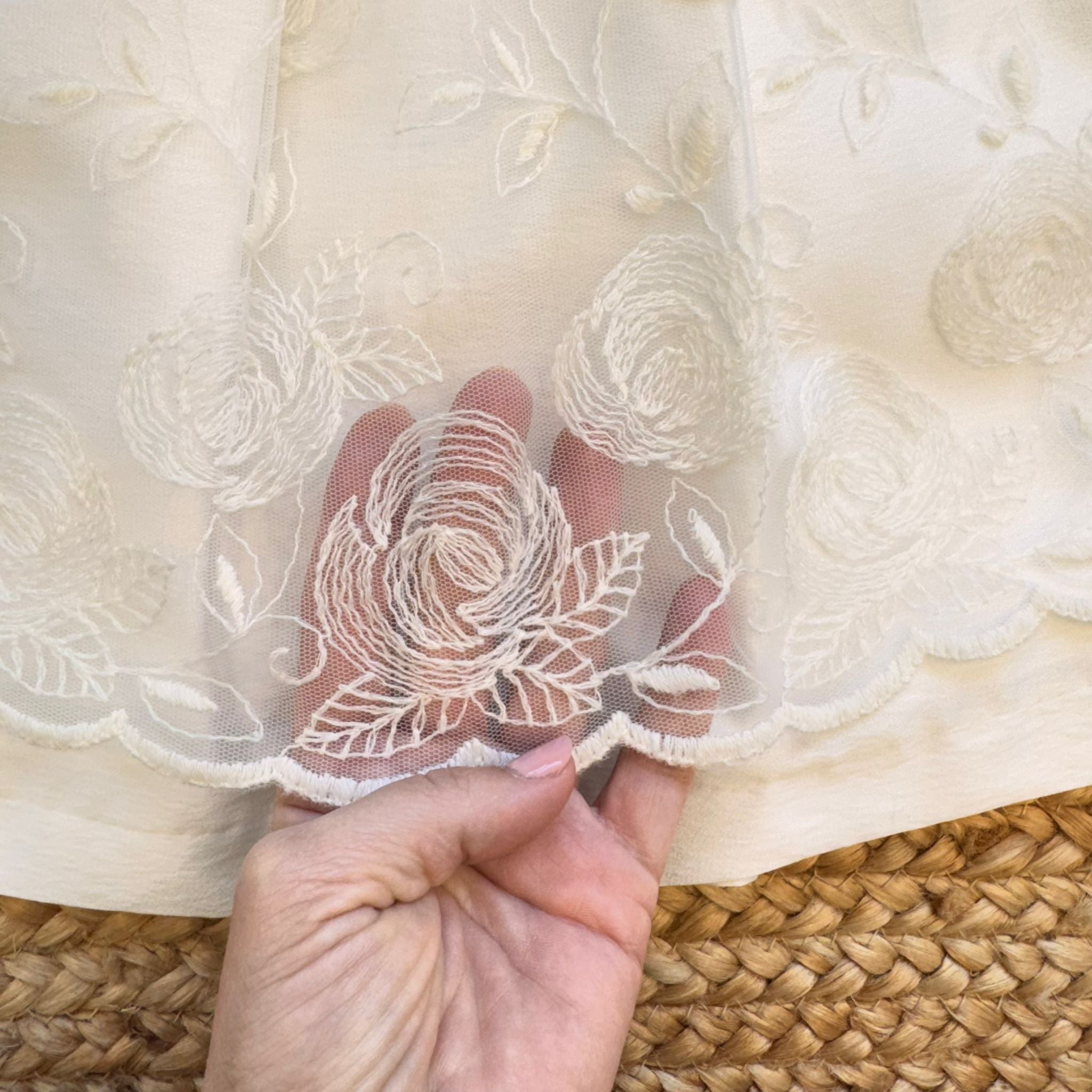 ABITO BIANCO BAMBINA RICAMATO ELEGANTE