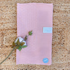 Copertina rosa cipria neonata in maglia lavorata