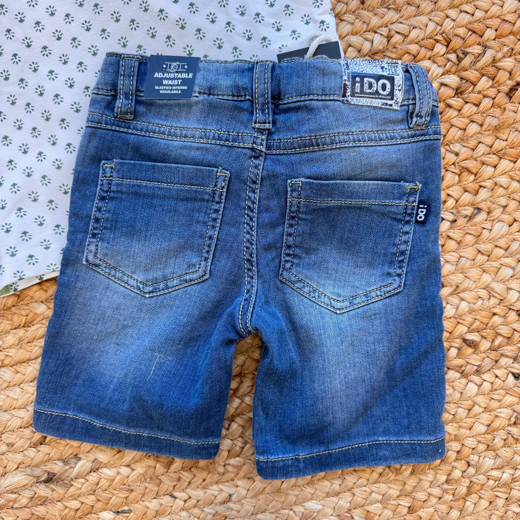 COMPLETO IDO POLO FANTASIA E BERMUDA DENIM SLIM