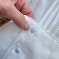 Pagliaccetto battesimo bimbo bianco in cotone e lino con colletto sartoriale