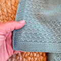 Uscita clinica neonato in pura lana verde oliva con copertina, completo, cappellino e scarpine con orsetto
