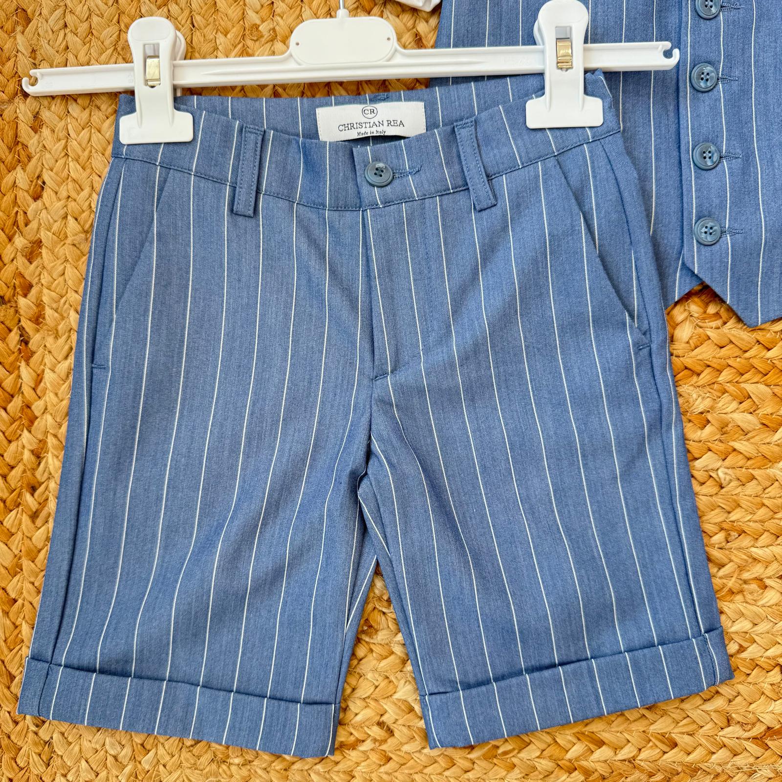 dettaglio pantaloncino bambino rigato elegante