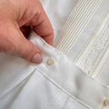 Completo battesimo bimbo bianco con dettagli panna e pizzo elegante
