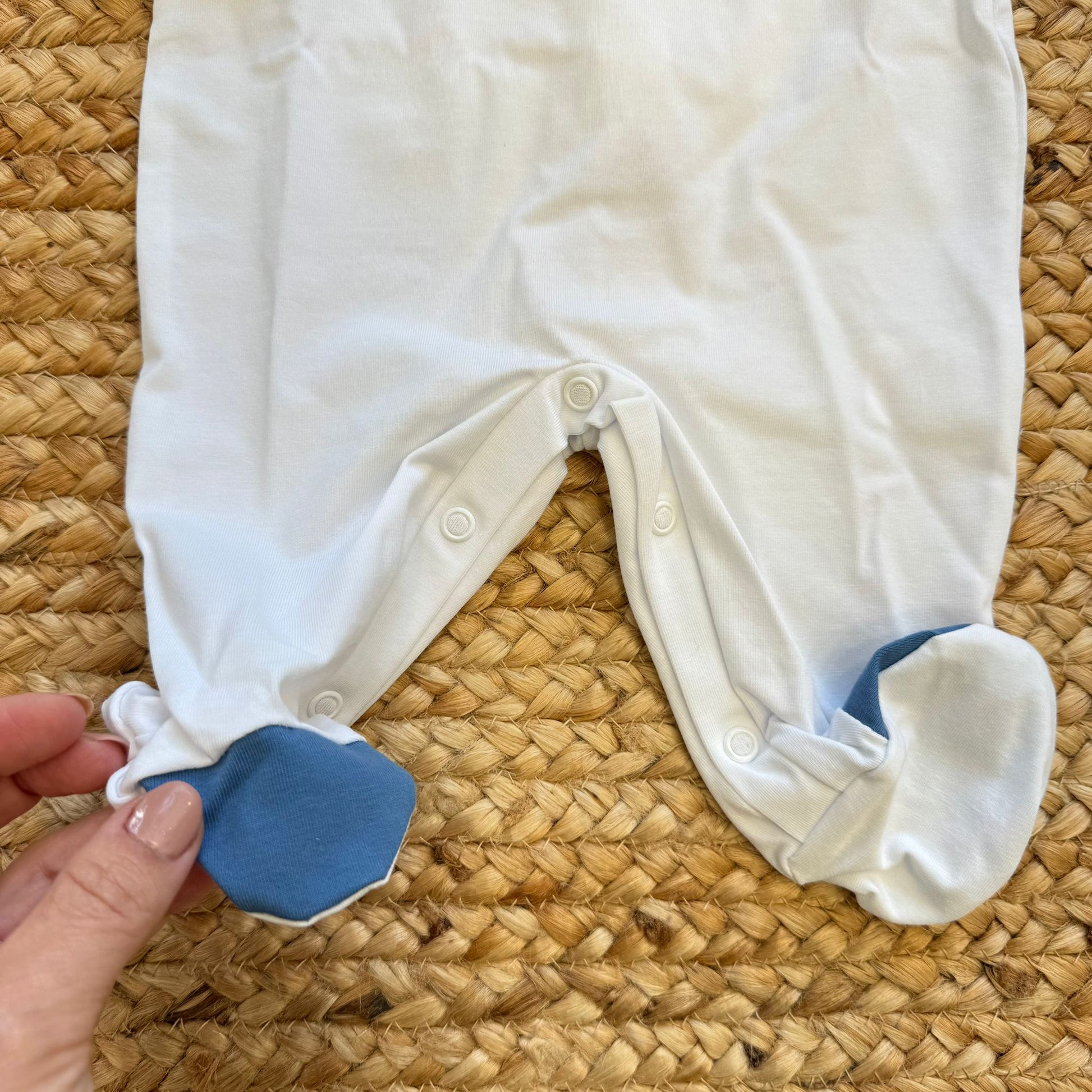 Dettaglio piedini con interno blu