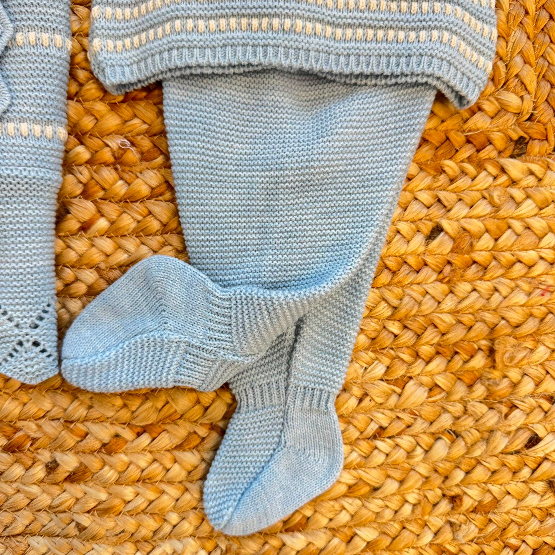 set nascita neonato azzurro Juliana con copertina completino e cappellino