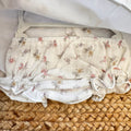 Completo bimba con culotte fantasia floreale e uccellini rosa