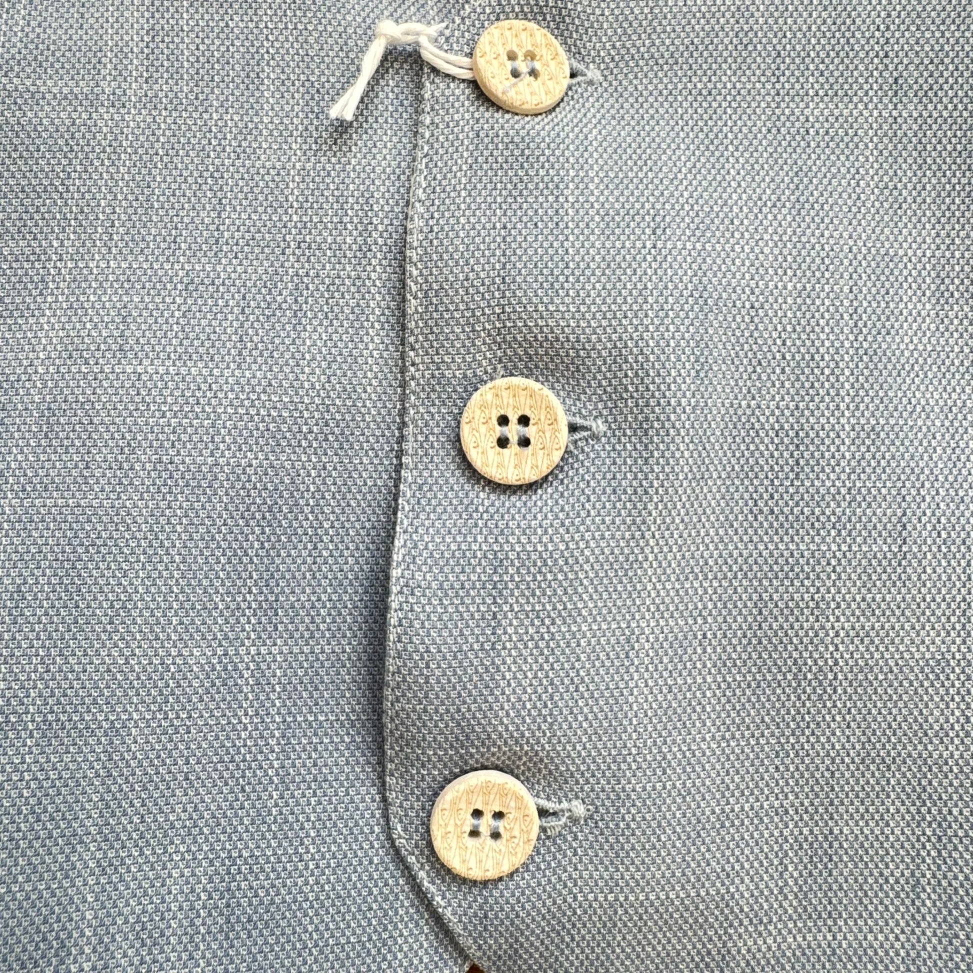 dettaglio tessuto gilet lino cotone bimbo