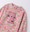 dettaglio abito bambina gattino ricamato rosa