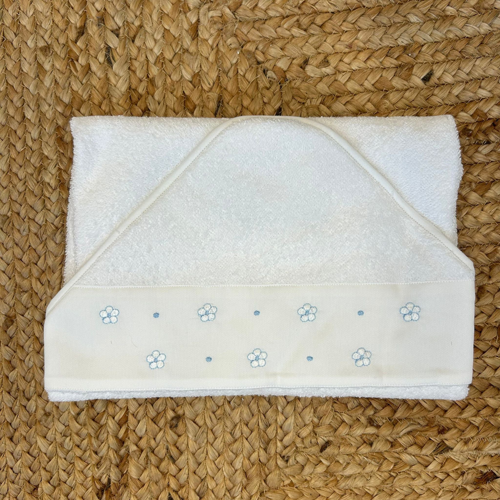 ACCAPPATOIO NEONATA FIORI AZZURRI