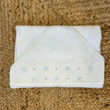 ACCAPPATOIO NEONATA FIORI AZZURRI