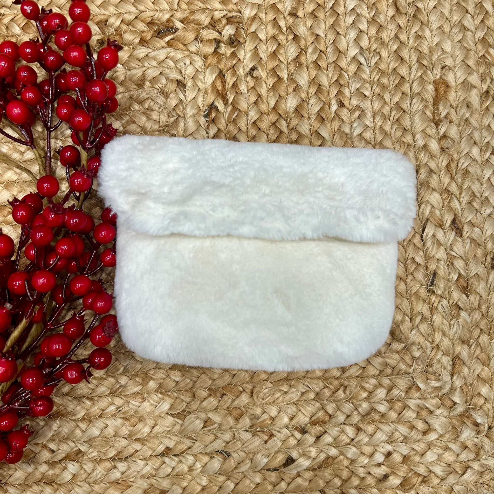 Borsetta peluche bianca bimba