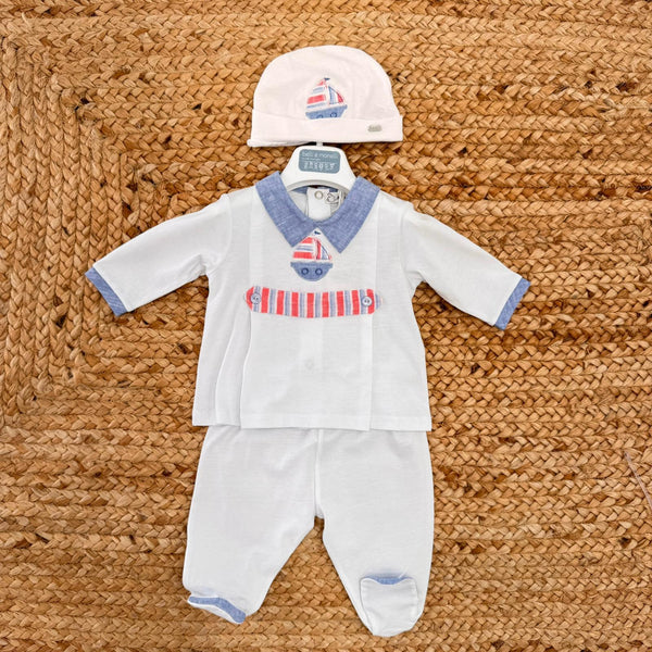 COMPLETINO NEONATO ESTIVO CON BARCHETTA