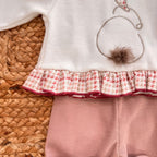 COMPLETO CONIGLIETTO E GALLES ROSA | CALDO COTONE