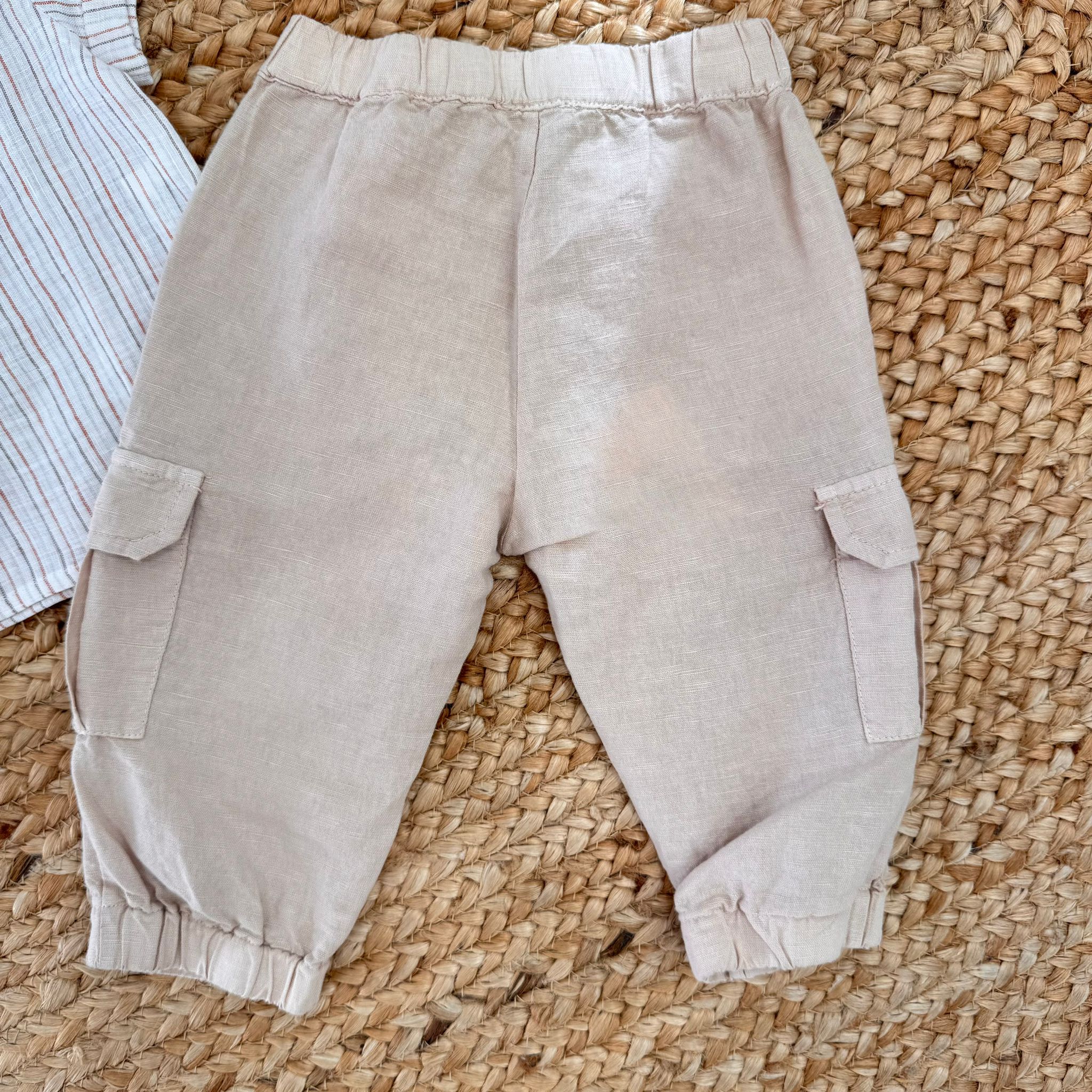 COMPLETO ESTIVO BAMBINO RIGHE E PANTALONE SAFARI