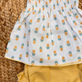 fantasia ananas pagliaccetto bimba cotone